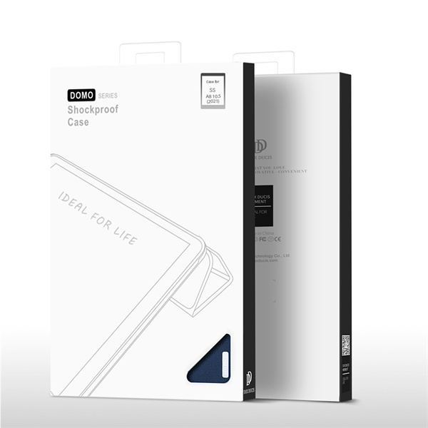 Bao Da Samsung Tab A8 10.5 (X200/X205) Hiệu Domo Cao Cấp được làm từ chất liệu da PU tổng hợp cao cấp với mặt lưng PC